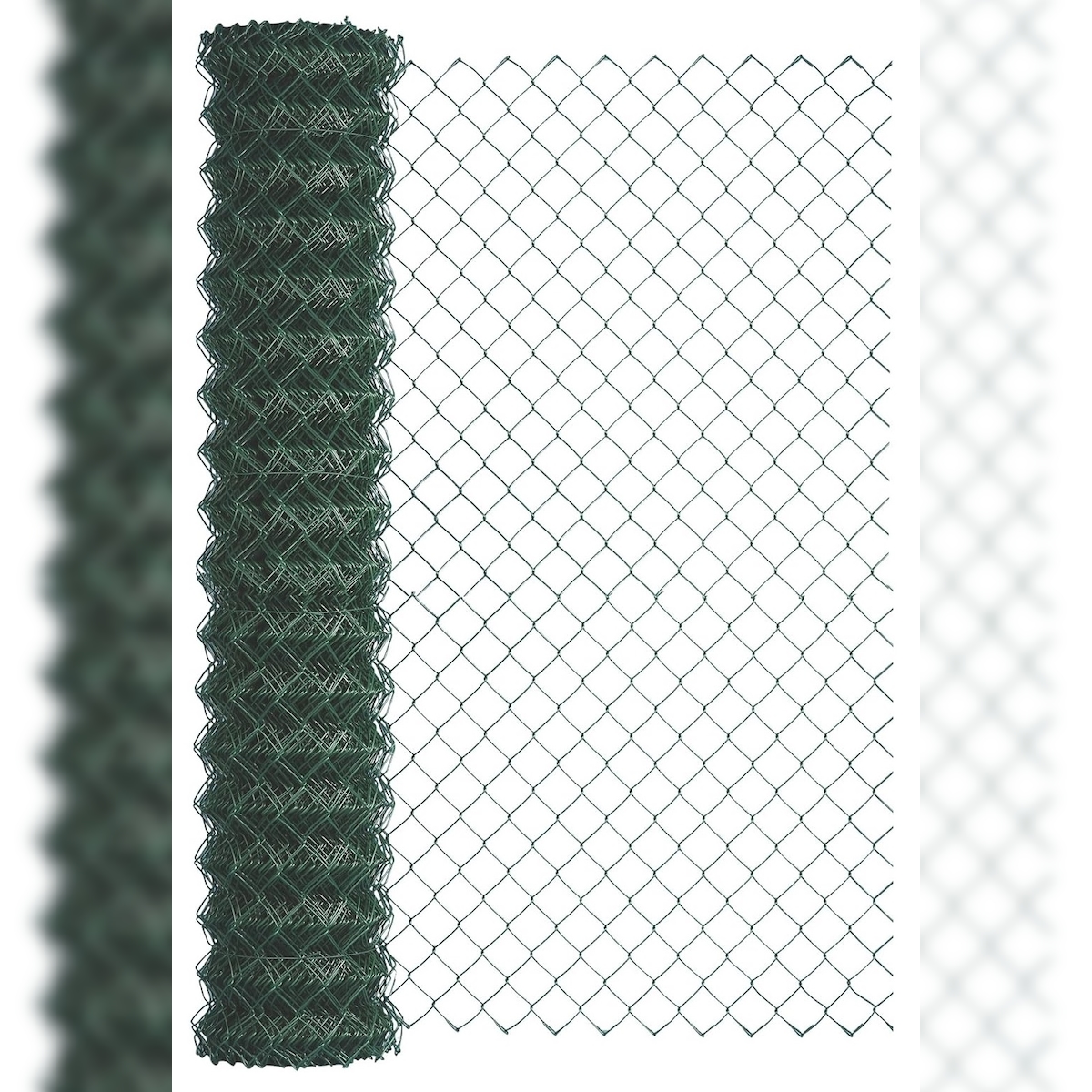 Maschendrahtzaun Viereckgeflecht Maschendrahtgeflecht Drahtzaun grün, anthrazit oder verzinkt Höhe 80 - 200 cm, Länge 15 - 25 m Image