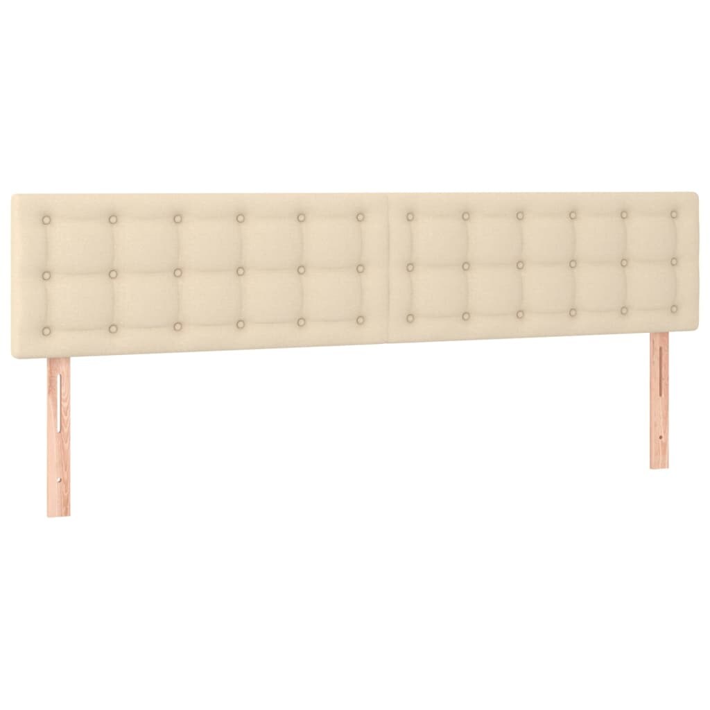 vidaXL Kopfteile 2 Stk. Creme 100x5x78/88 cm Stoff Image