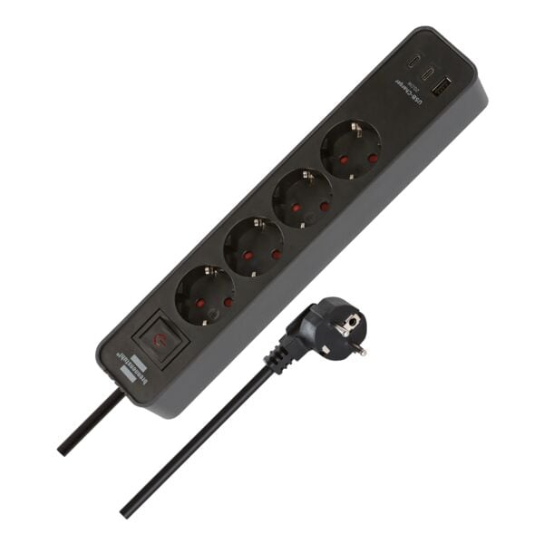 Brennenstuhl 4-fach Steckdosenleiste schwarz Image