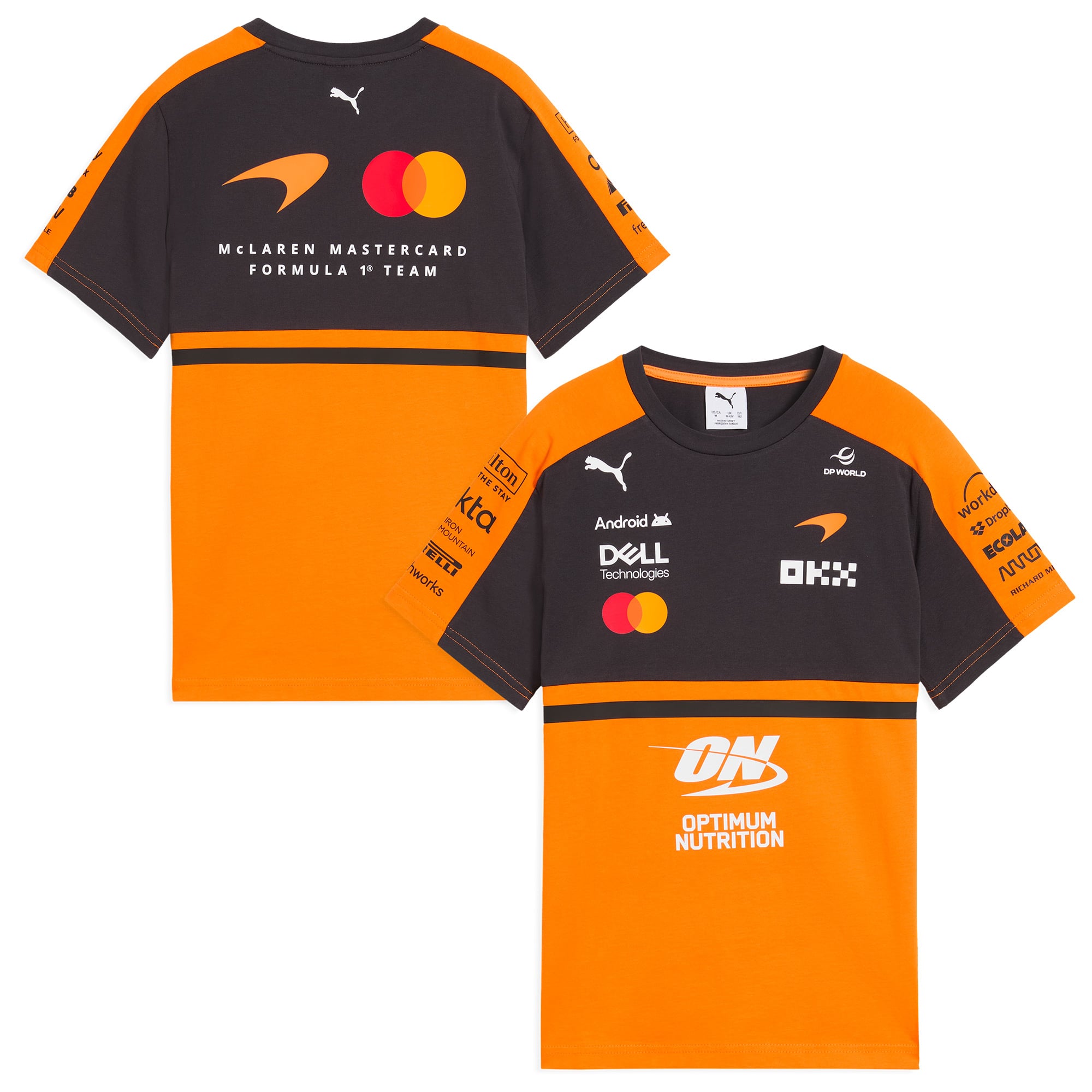 T-shirt de préparation de l'équipe McLaren 2026 - Papaye - Enfant - unisexe Taille: 128
