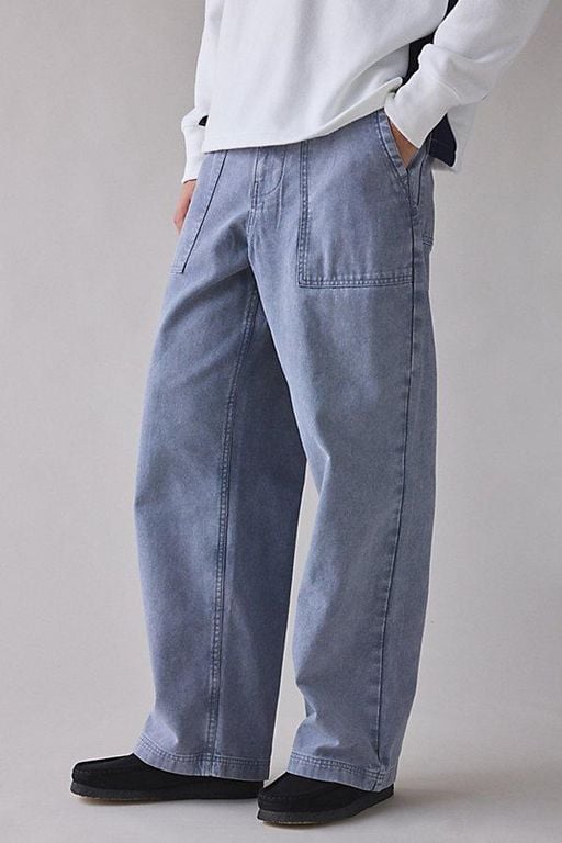 Nitro Heavy Canvas Chop Pocket Baggy Fit Pant - Blue - BDG Pants