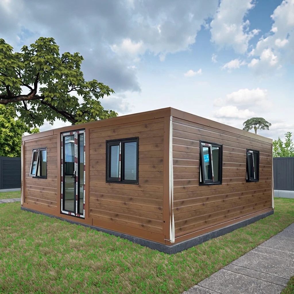 Casa contenitore espandibile pieghevole in fabbrica certificata standard australiano Piccola casa pieghevole mobile prefabbricata per 2-4 camere da letto