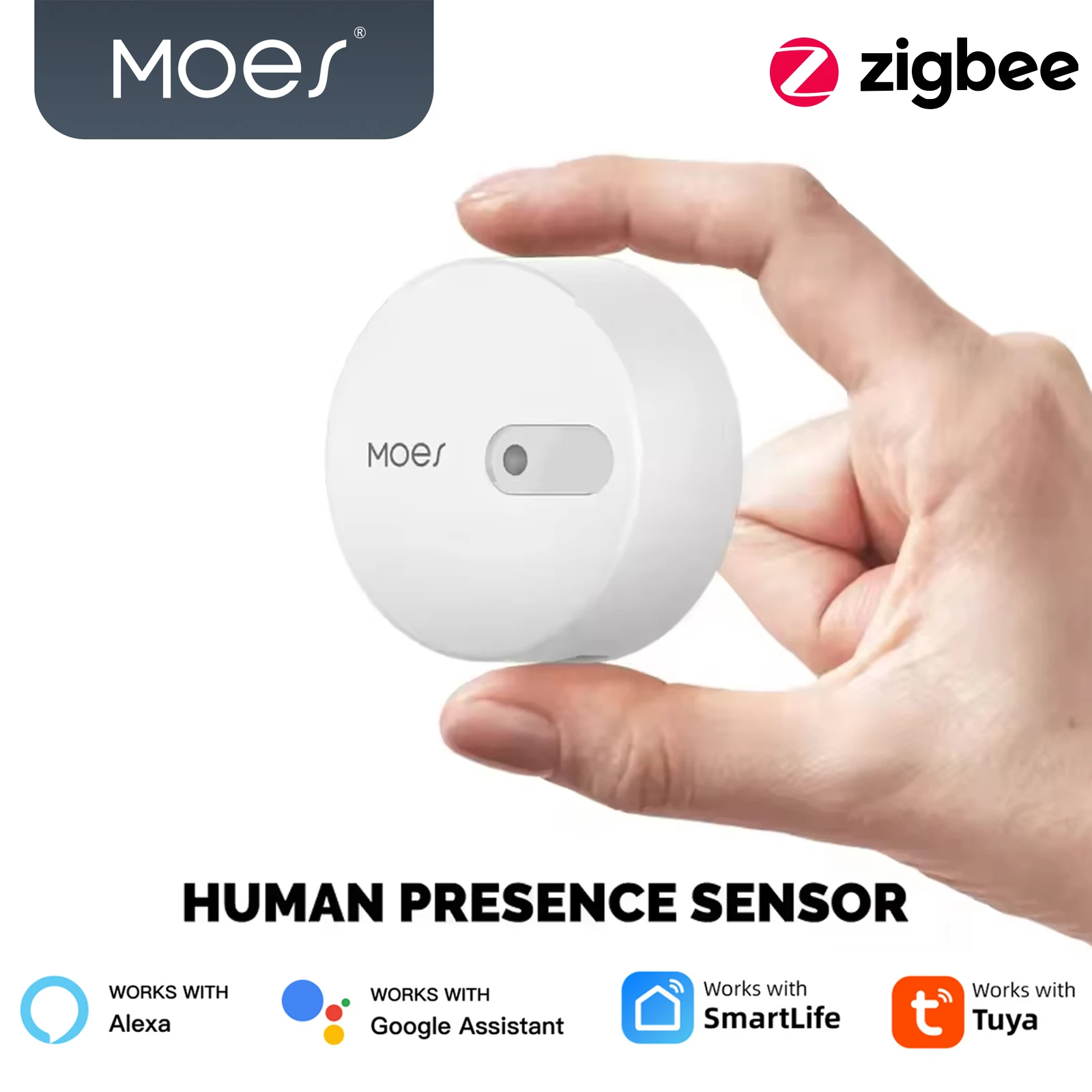 MOES Tuya ZigBee 3.0 Human Presence Sensor Detector Radar Wave Detection Sensor for Home Security Smart Human body Exists Sensor