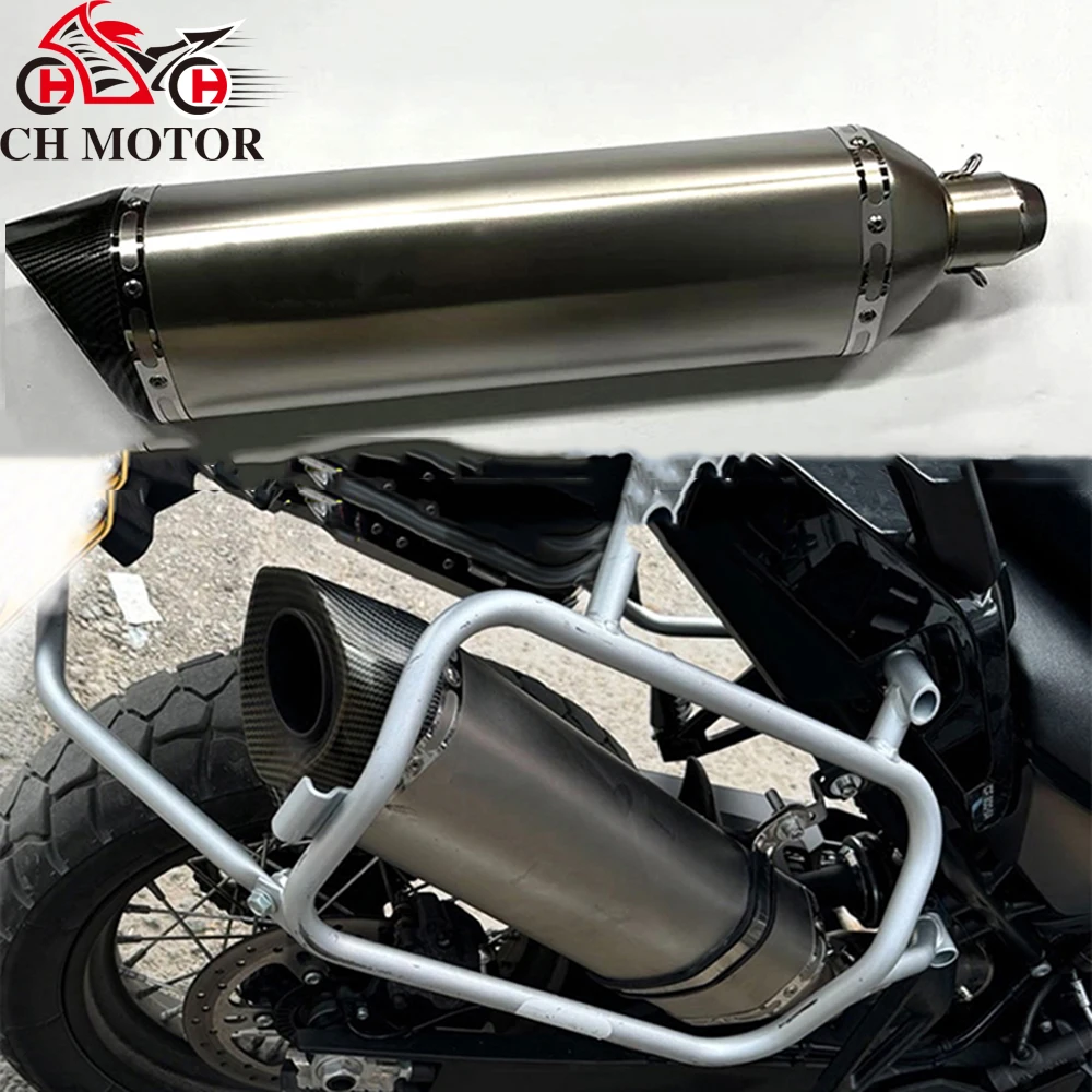 51 MM Slip On 470 MM Universal Motorrad Auspuffrohr Escapes Para Motos Abnehmbare DB Killer Für R3 Z900 550 CBR500 CH MOTOR Image