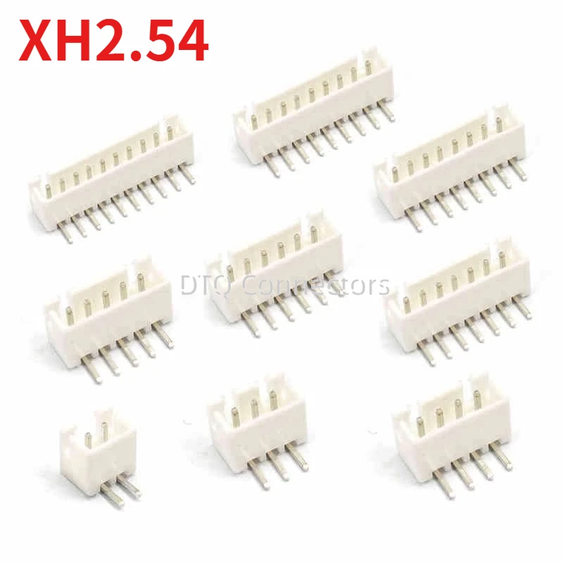 50PCS XH2.54 Gebogene nadel Pin Header Stecker 2P 3P 4P 5P 6P 7P 8P 9P 10P 12Pin 2,54mm Pitch Rechten Winkel Buchse XH Für PCB jst Image