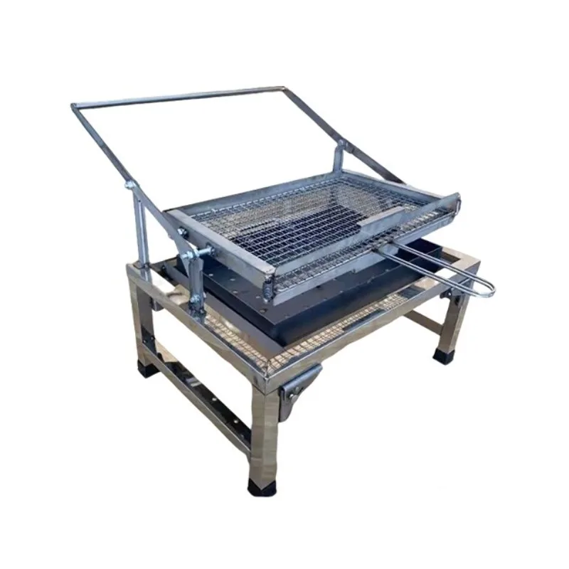 304 Edelstahl Rotierender BBQ-Grill 360 ° Drehspieß für Camping, Hähnchen, Fisch, Lamm, Heimgebrauch, für gleichmäßiges Grillen Image