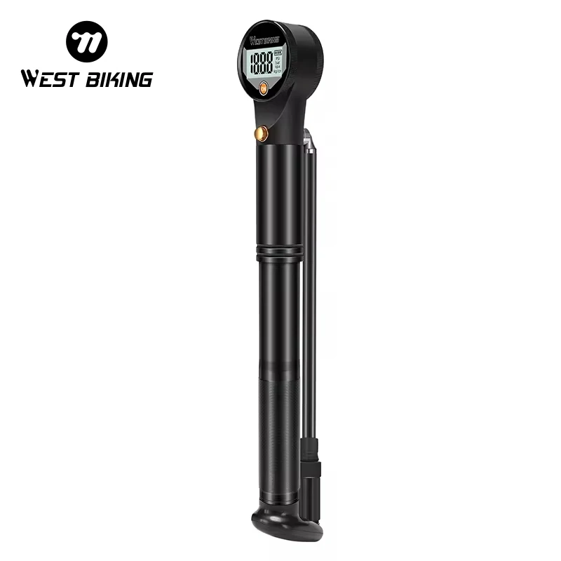 Pompa per Bicicletta Portatile WEST BIKING in Lega Mini Pompa ad Alta Pressione 320PSI Ultraleggera con Valvola Presta e Schrader Gonfiaggio Rapido