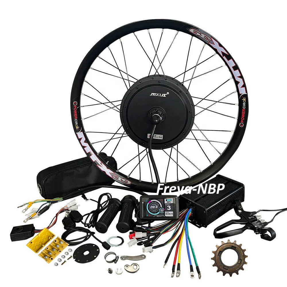 Kit Motore Hub per Bici Elettrica Ebike MTX Wheel 26/27.5/29" MXUS 3K-Turbo 135-142mm 3T 72V 3000W 80A Onda Sinusoidale Doppio Sensore Hall UKC1