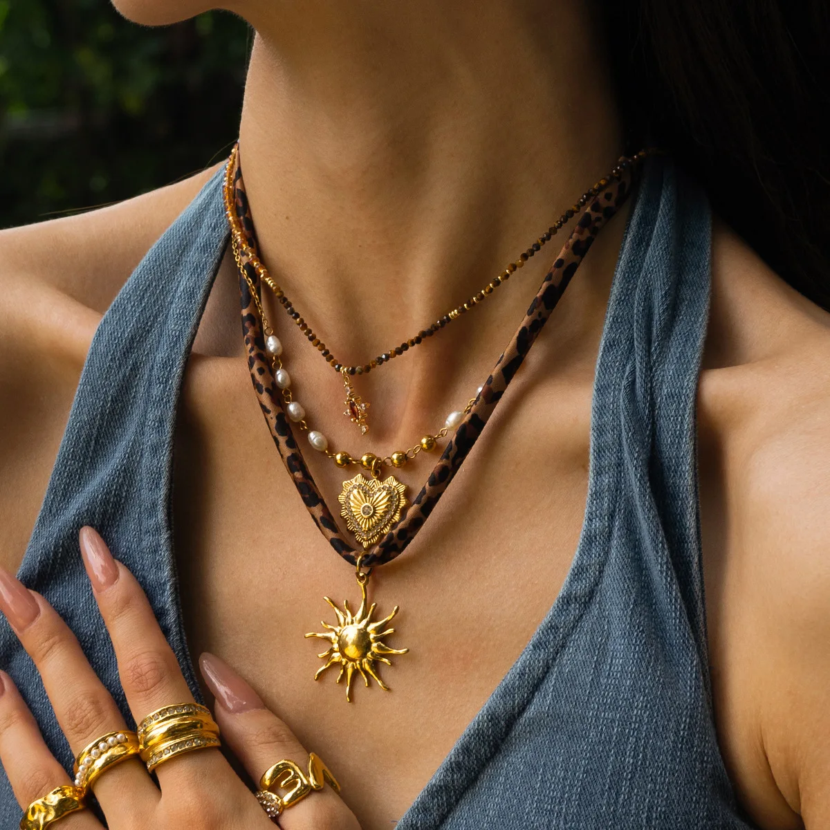 Nuova collana estiva da donna collana geometrica a ciondolo lungo collana a ciondolo lunga collana con ciondolo lungo collana