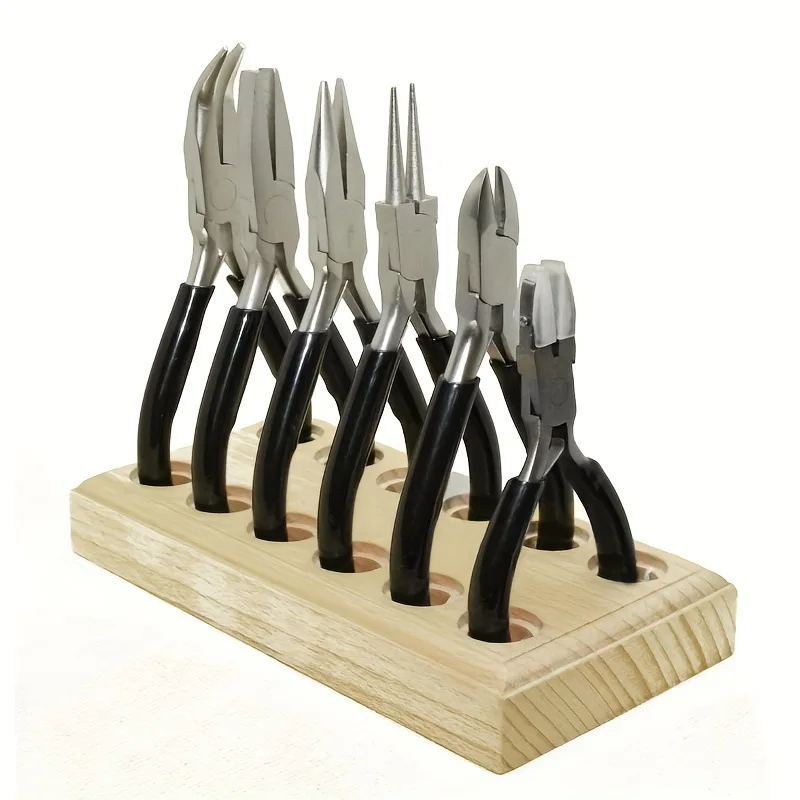 Set di bigiotteria da gioielliere Set di strumenti per la creazione di gioielli pinze per gioielli Set di pinze per la creazione di gioielli con Base in legno