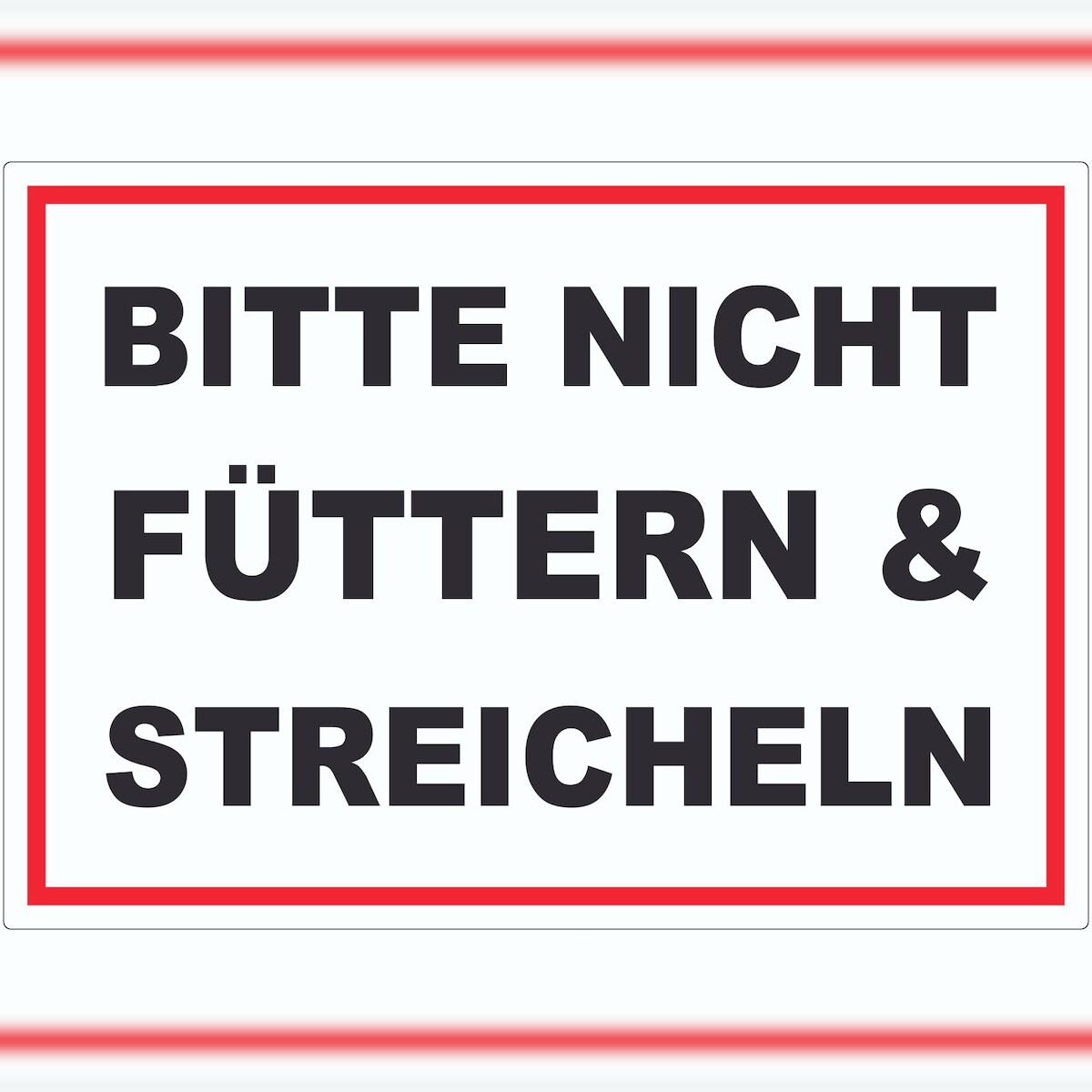 HB-Druck Bitte nicht streicheln und füttern Aufkleber streicheln füttern verboten A9 (37x52mm) Image