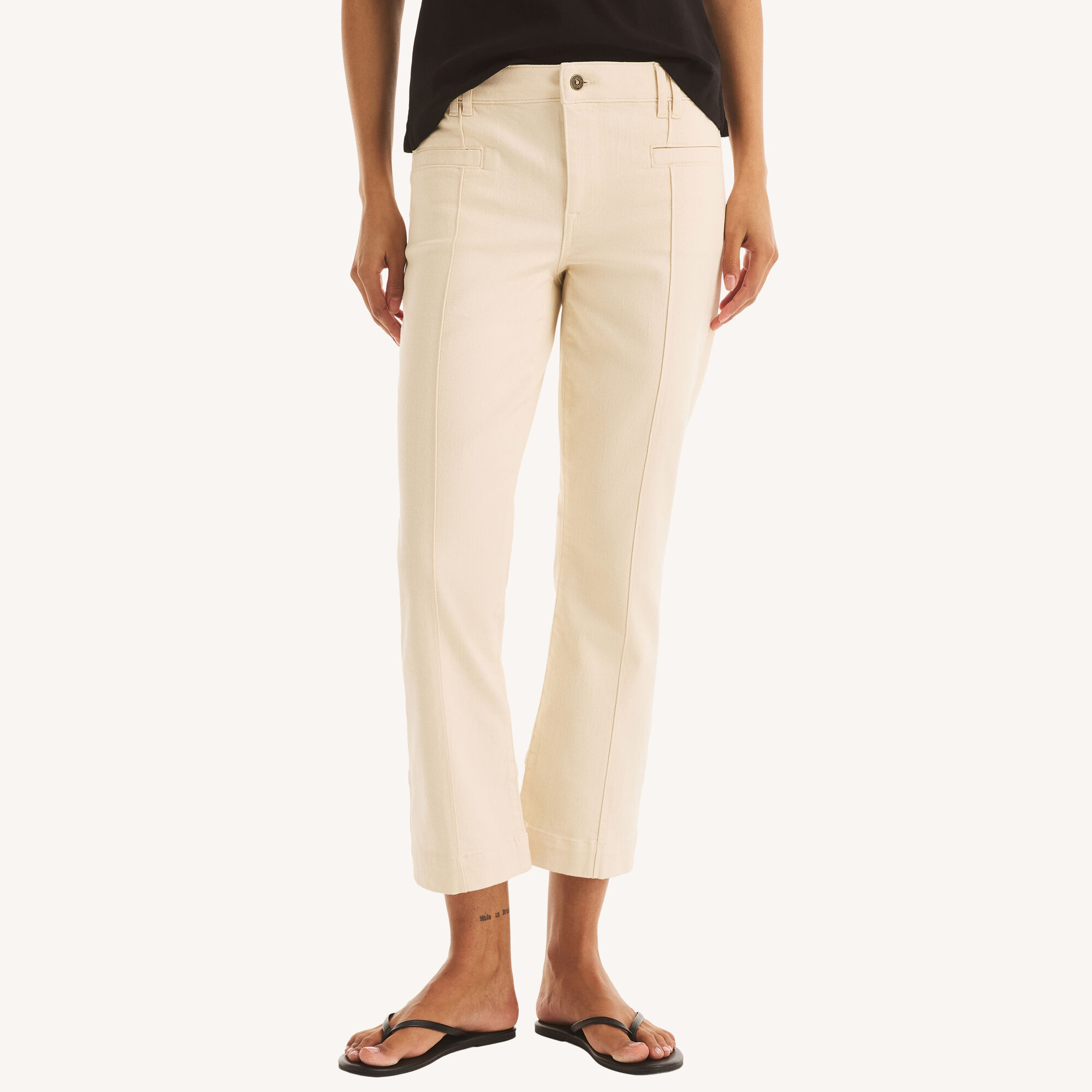Nautica Women's Mid-Rise Demi Bootcut Pant 105 (Egret), 8
