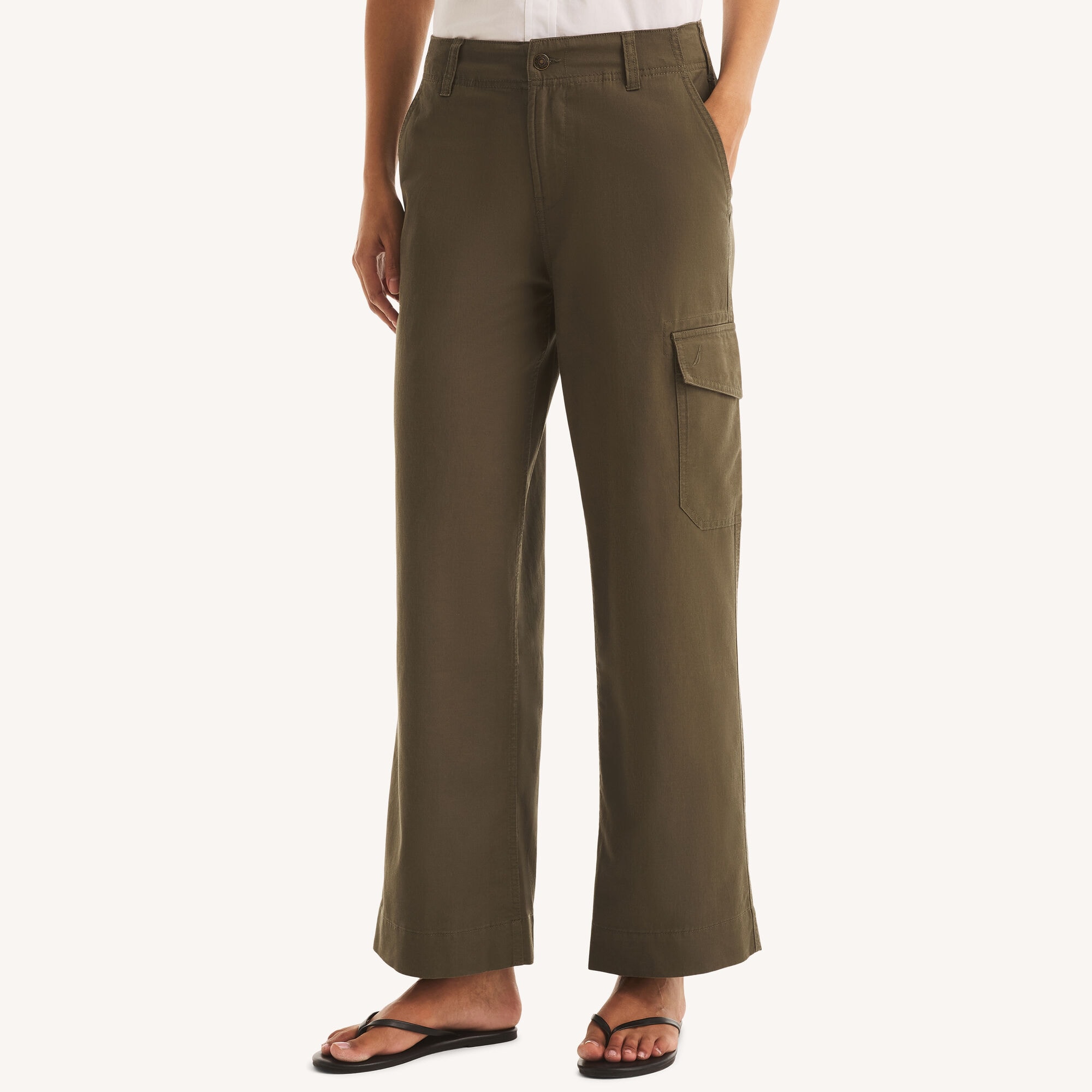Nautica Women's Relaxed Cargo Pant 384 (Rain Forest Green), 2