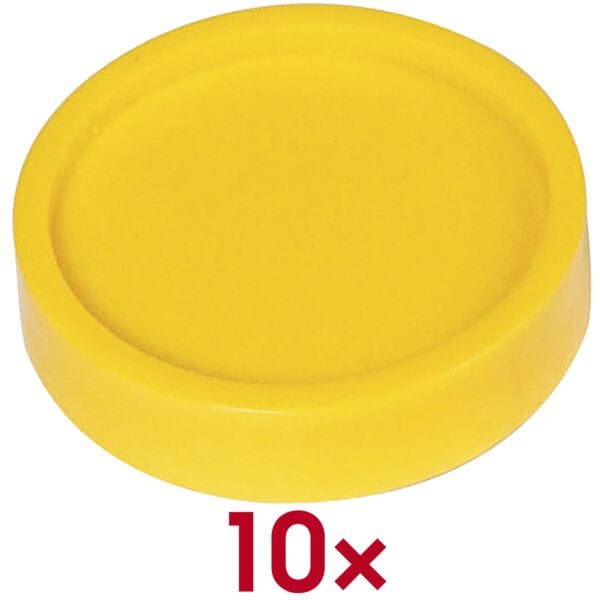MAUL Industriemagnete Ø 29 mm 10 Stück gelb