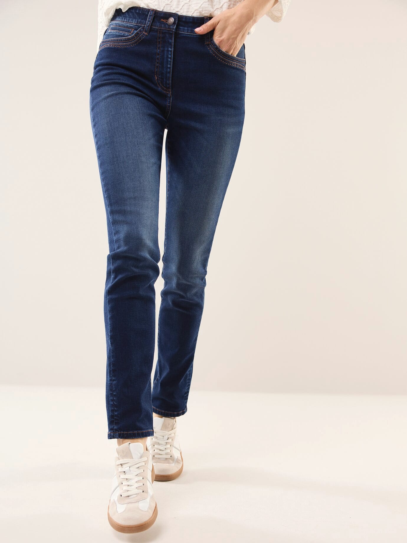 Walbusch Damen Skinny Jeans Blau