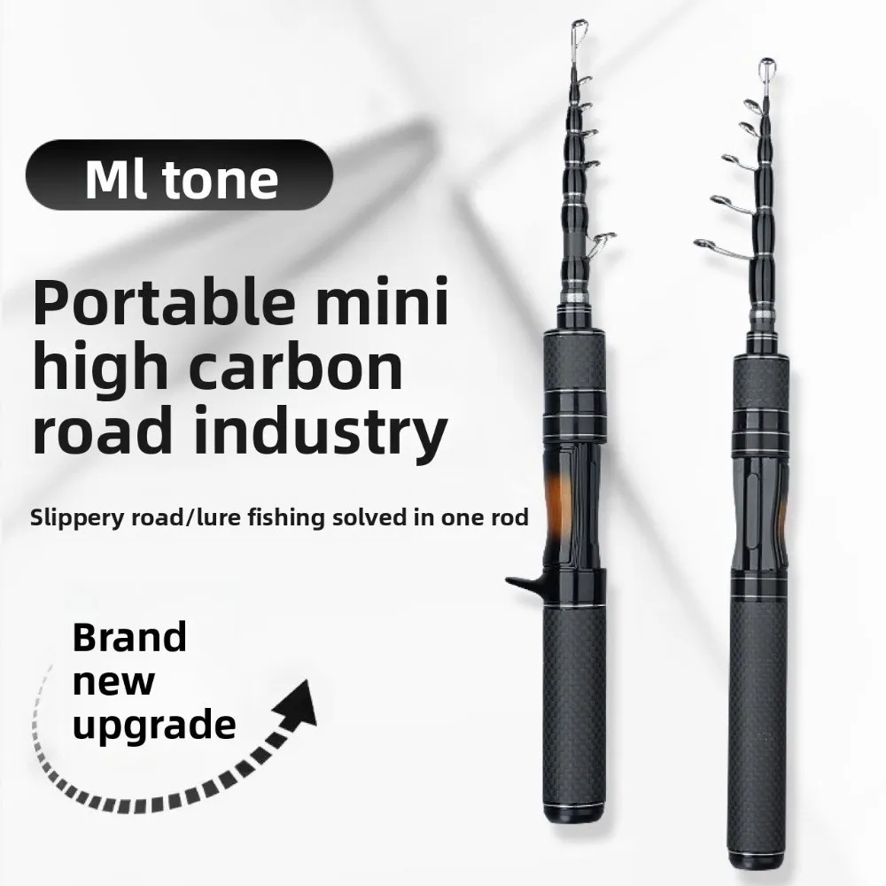 Canna da pesca telescopica Canna da pesca portatile Canna da pesca UL Canna da richiamo Punta solida Canna da viaggio ultraleggera Attività all'aperto Portatile