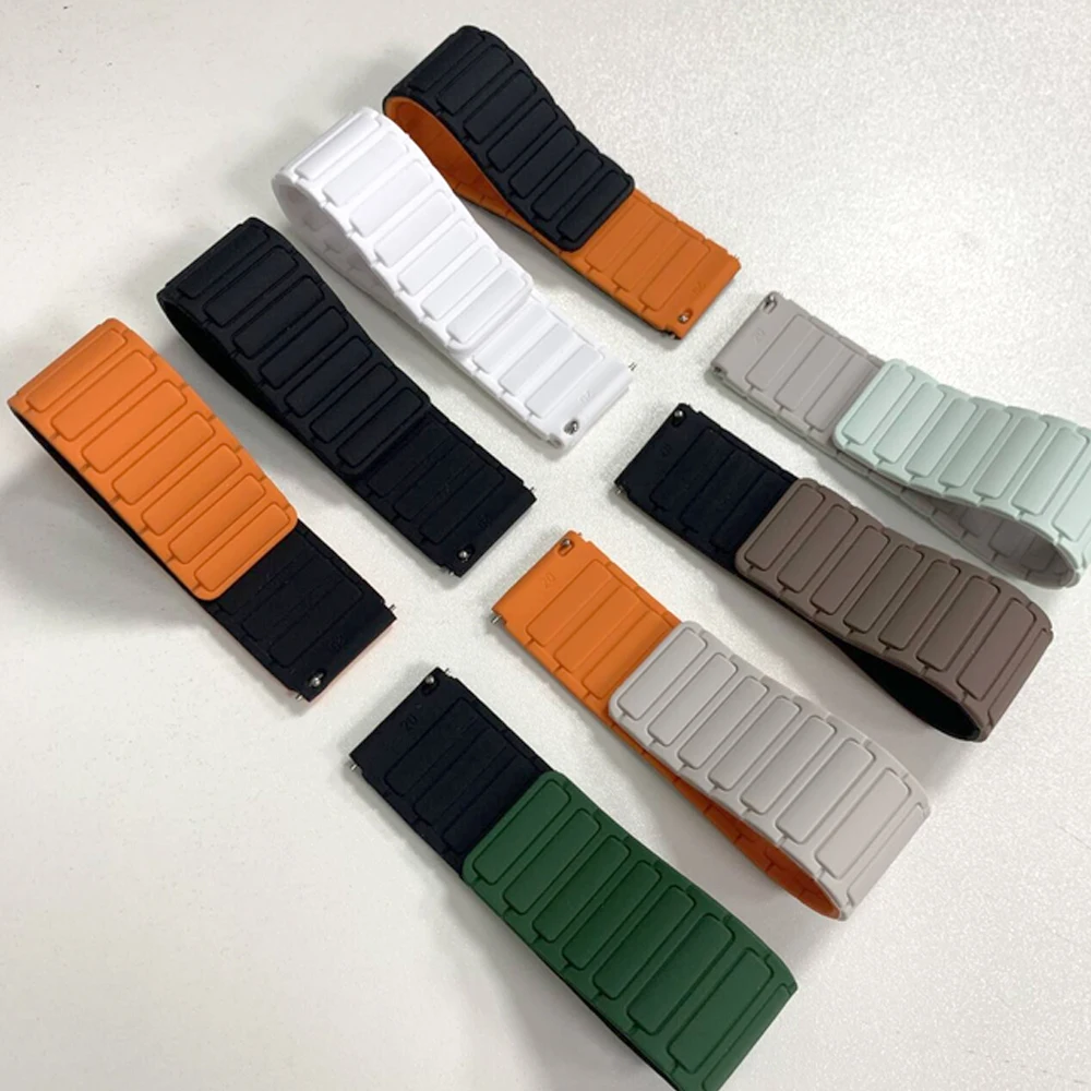 20/22mm Magnetisches Silikon-Smartwatch-Armband für HUAWEI WATCH 5 4 Pro GT 6/5 Pro GT6 Sportarmband für Samsung Galaxy Watch Band Image