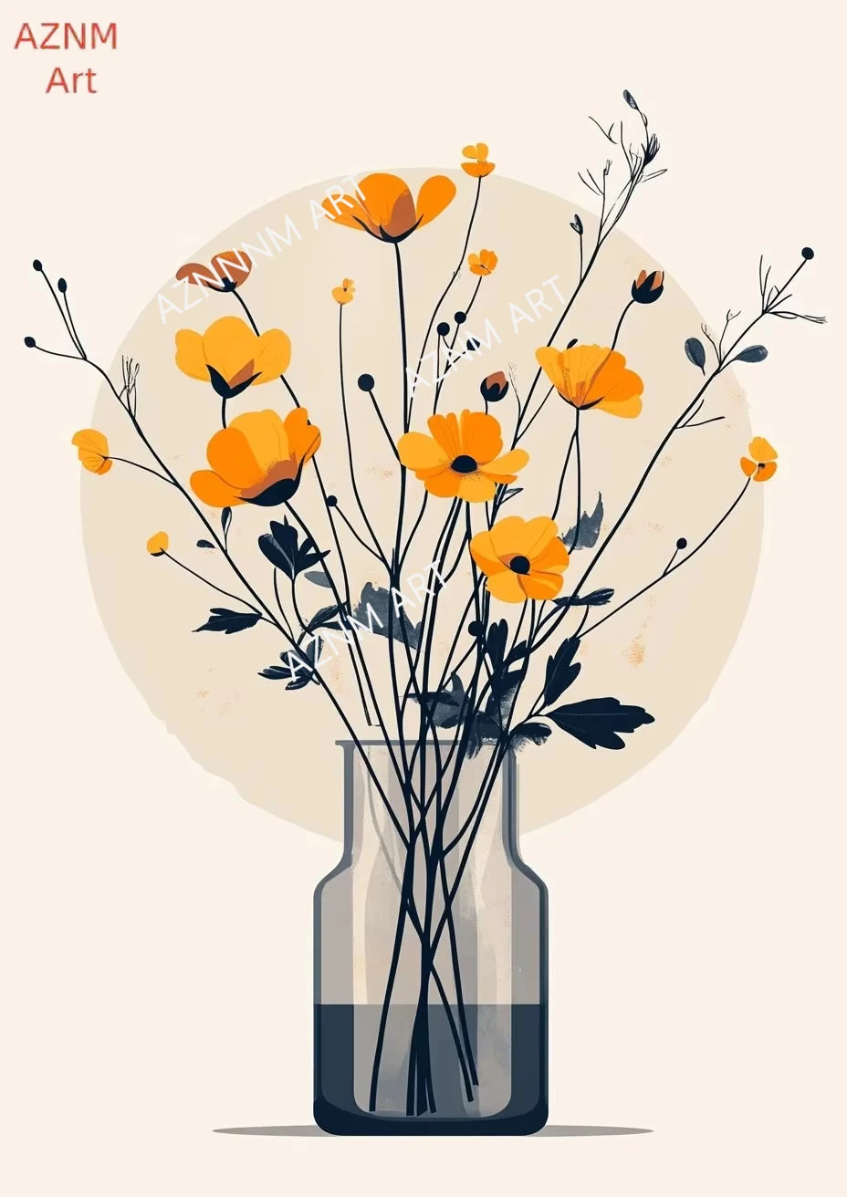 Malerei-Geschenk für Erwachsene Schöne Vase Malen nach Zahlen Einzigartiges Geschenk Wohndekor Leinwandmalerei Image