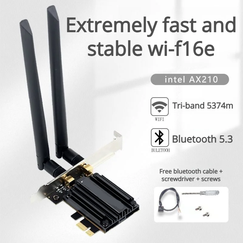 AX210 Wireless PCI-E Adapter Tri-Band Netzwerk Wi-Fi Karte für PC Win 10/11 WiFi Adapter Bluetooth 5.3 Image
