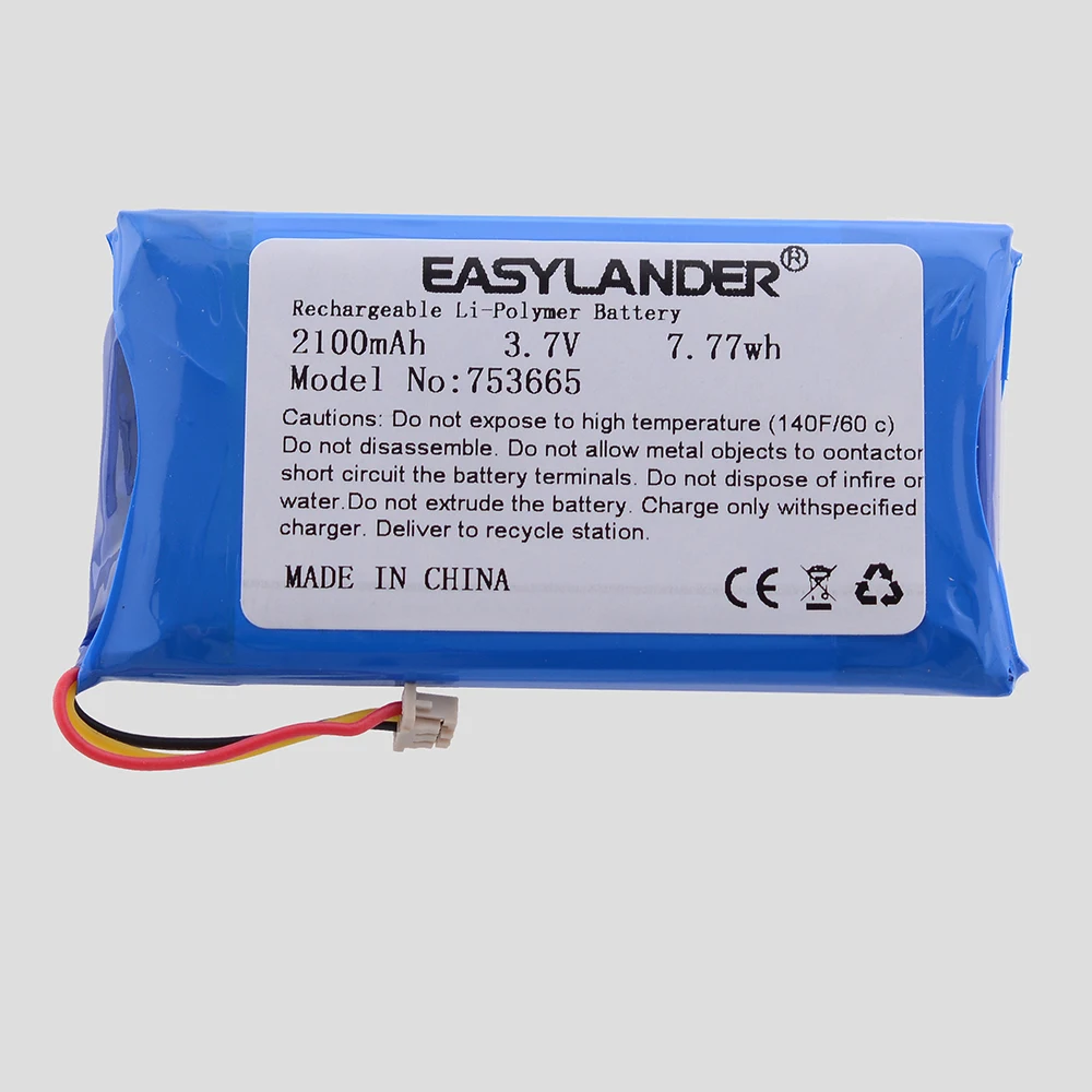 753665 3,7 V 2100 mAh DF13 1,25 mm 3-Pin-Stecker wiederaufladbarer Li-Polymer-Li-Ionen-Akku für Flipper Zero GPS DVR Image