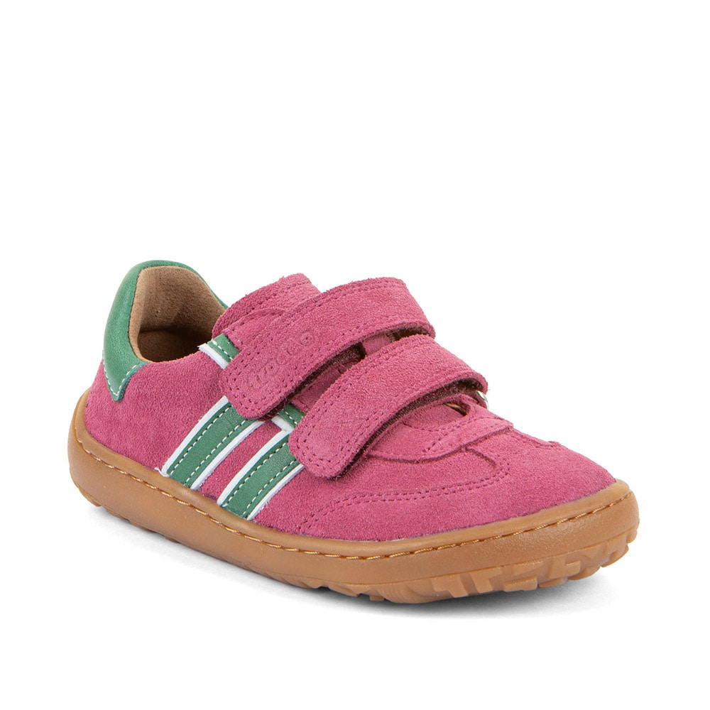 Barfußschuh FRODDO "Barefoot F-Motion", Jungen, Gr. 29, pink, Textil, Veloursleder, Schuhe Barfußschuh, Freizeitschuh, Sneaker mit Klettverschluss