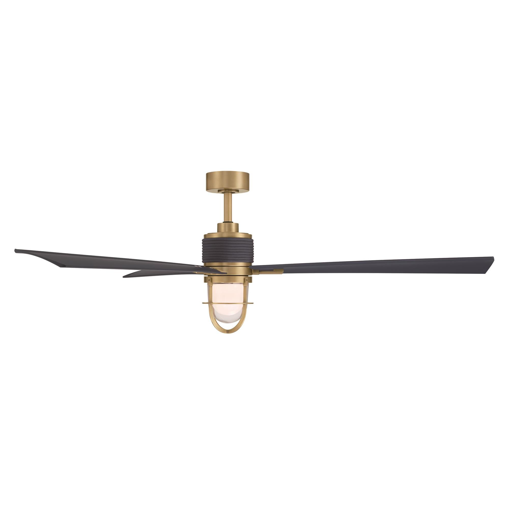 Minka Aire Nauticus 65 Inch Ceiling Fan with Light Kit - F768L-LBR/NVY