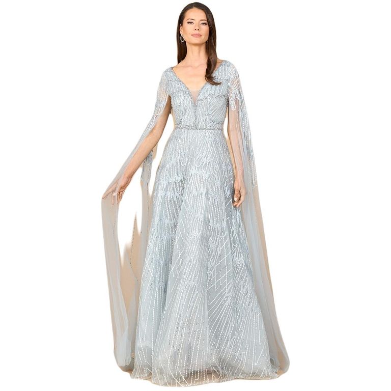 Embellished Gown - Blue - Lara Dresses