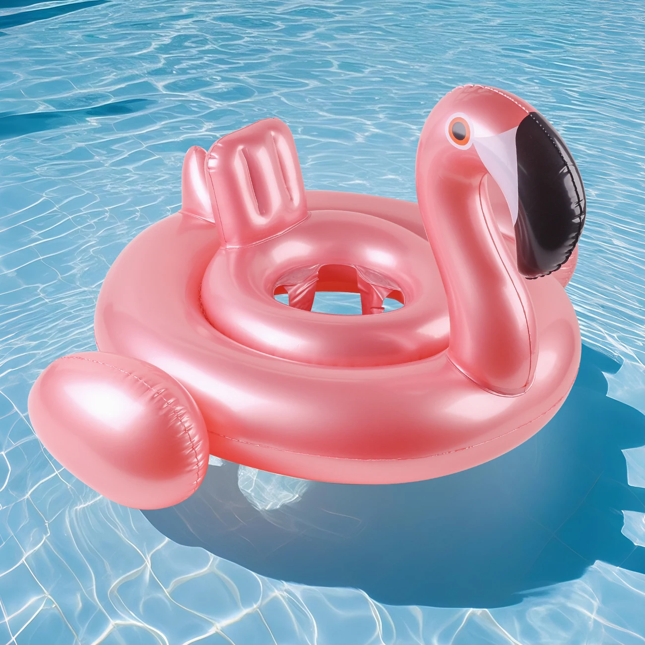 1PC Flamingo Kreuzförmiger aufblasbarer Sitzring, sommerverstärktes, verdicktes Design für Pool- und Strandpartys Image