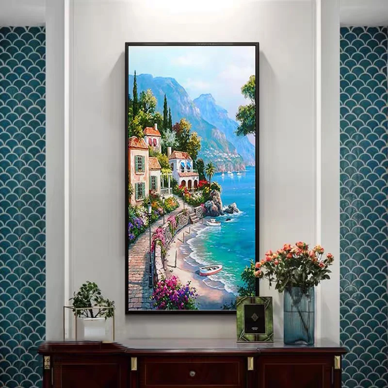 Moderne klassische schöne Meer Landschaft Poster und Drucke Leinwand Malerei Druck Wand Kunst für Wohnzimmer Home Decor (kein Rahmen) Image