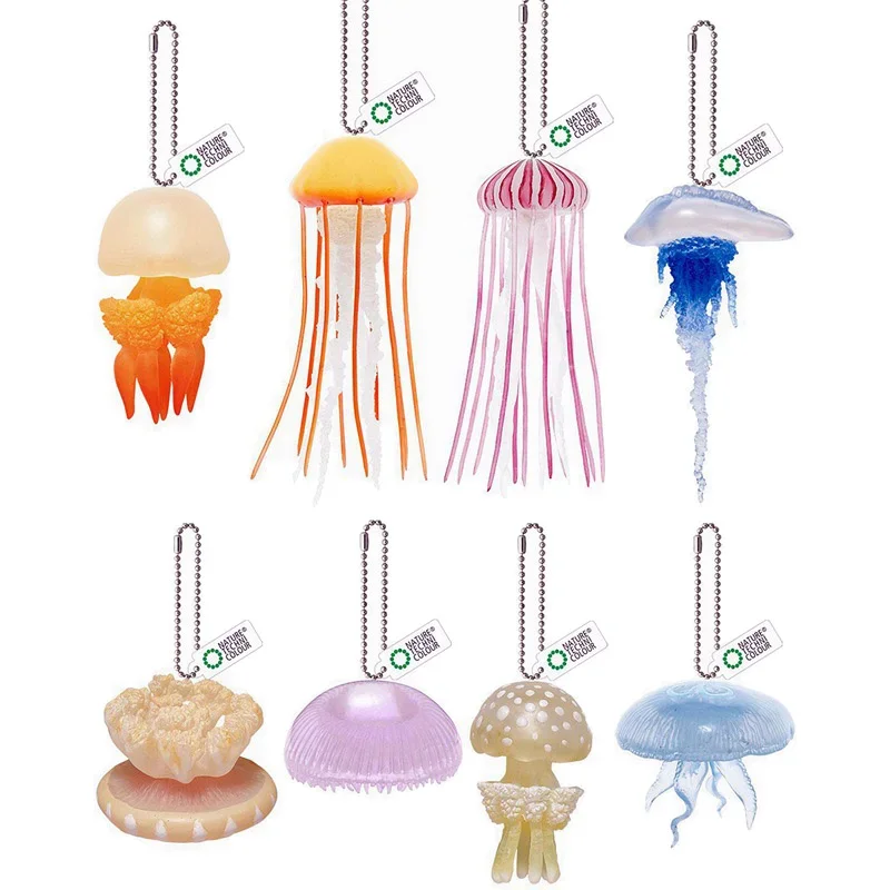 Quallen-Gashapon-Figur Schlüsselanhänger Kitan Club Japan Kawaii Aquarium Tiefsee-Quallen Kapselspielzeug Niedliche Anime-Figur Geschenk Image
