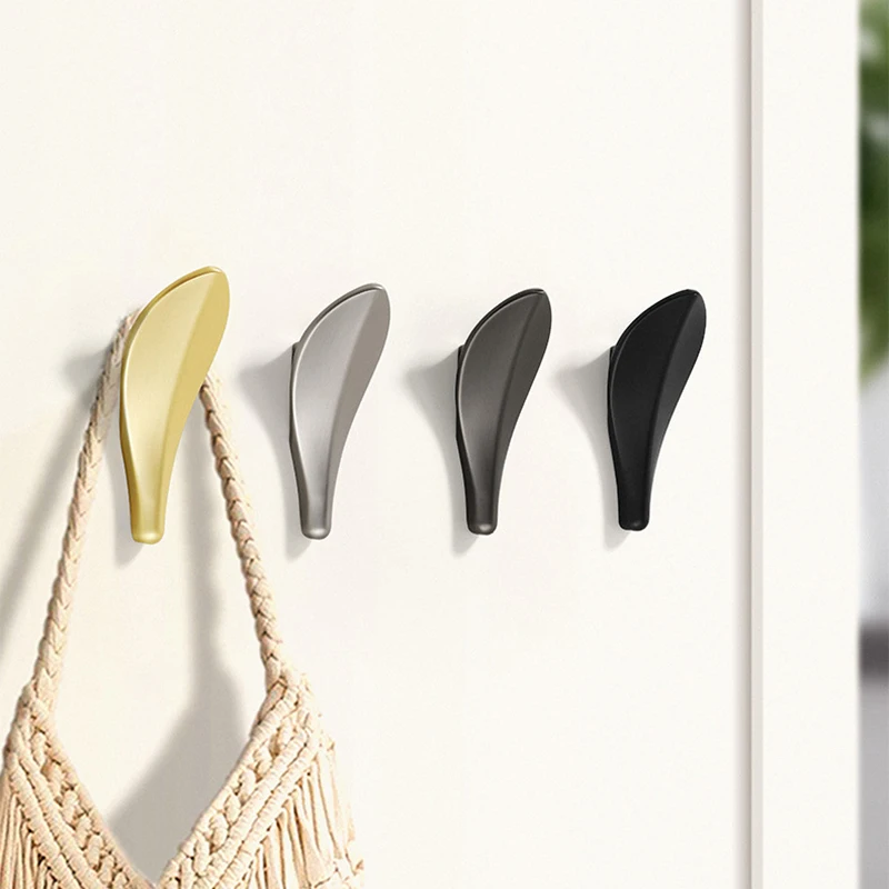 Leichter Luxus-Blatt-Kleiderhaken, kreativer Kleiderhaken, Tür, Rückseite, Eingang, Kleiderschrank, einzelner Kleiderhaken, Schraubeninstallation, High-End-Haken