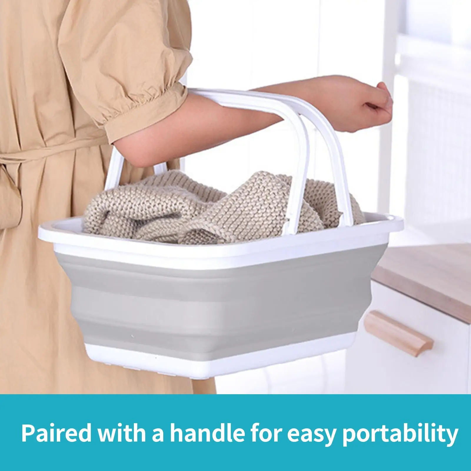 Pool Foot Wash Foot Basin For Pool Non-Slip Foldable Bucket For Soaking Washing Pedicure Ground Deck Beach Patio Outdoor Image