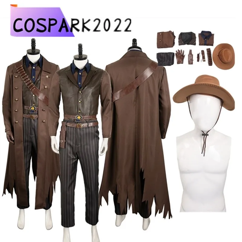 Fantasia Ghoul Cosplay Kostüm Disguise Erwachsene Männer Hemd Mantel Weste Hut Handschuhe Gürtel Outfits Halloween Karneval Party Anzüge Image