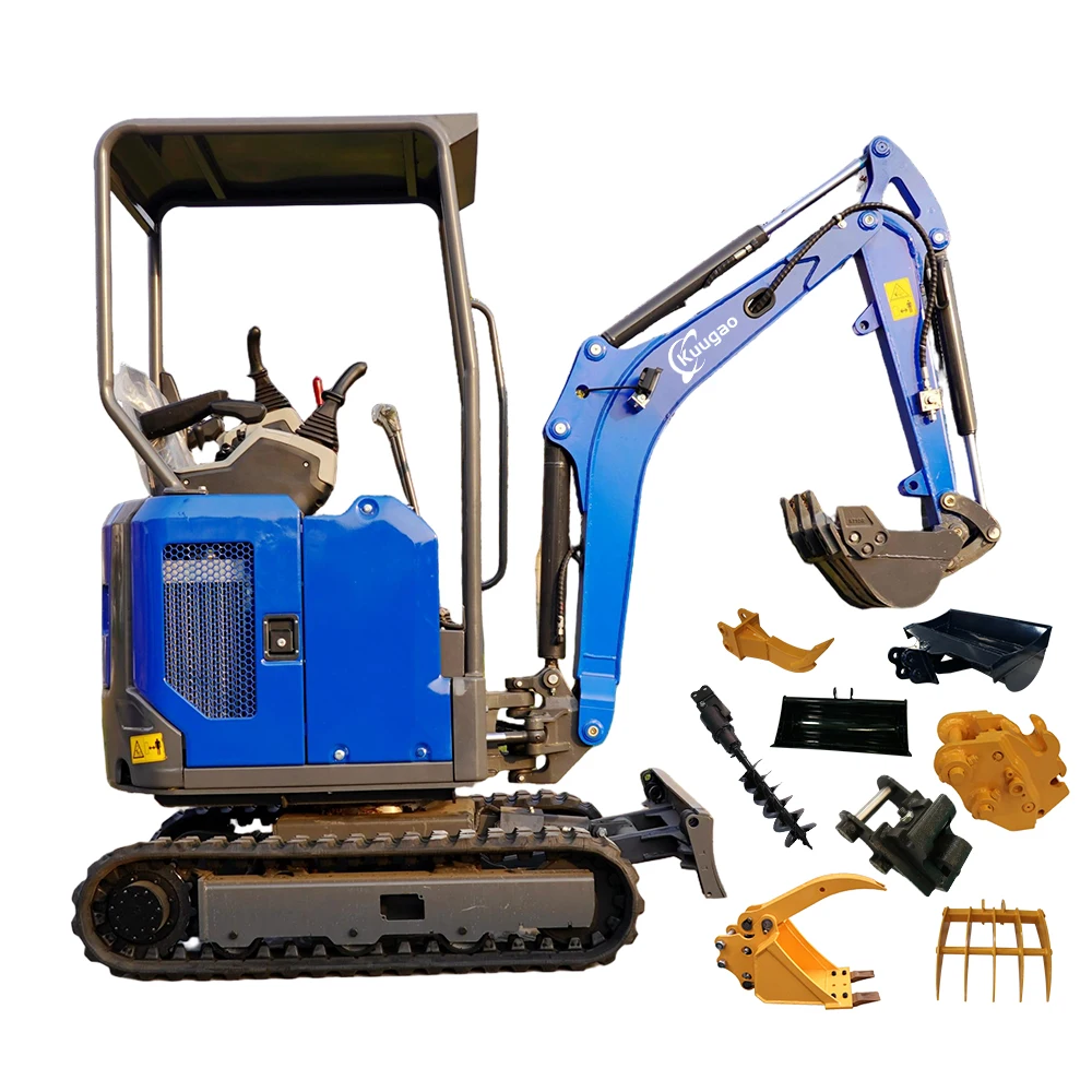 Kostenloser Versand Minibagger 1,8 Tonnen Multifunktions-Kubota-Motorbagger Kleine Raupen-Landwirtschaftsbagger 2 Tonnen nach Hause angepasst Image