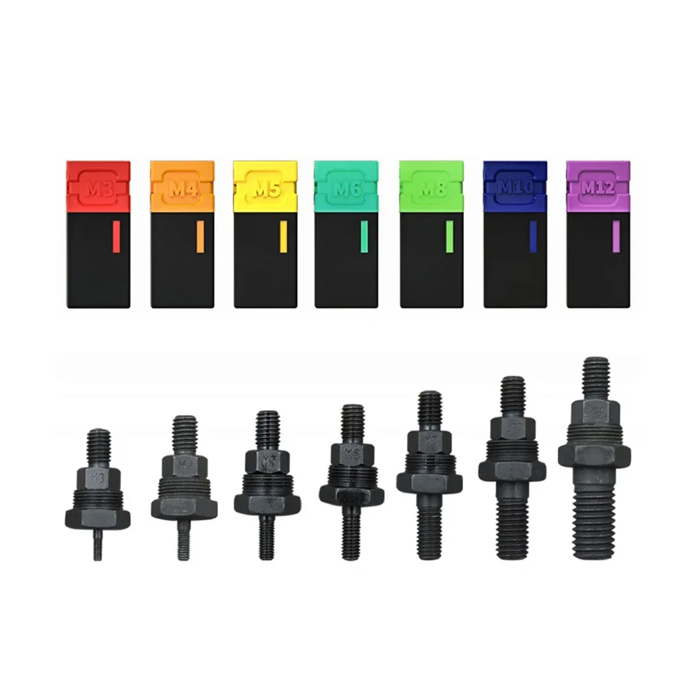 M3-M12 Niet muttern Niet mutter Flach kopf Einsatz mutter Niet mutter Werkzeug manuelle Dorn metrische Gewinde Nussert Bolzens atz Image