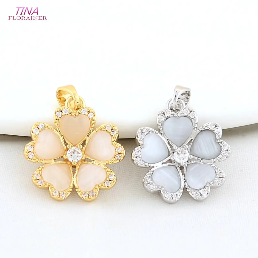 16,5*18MM 18K Gold Farbe Messing Blumen Charms Anhänger Schmuck Machen Liefert Diy Halskette Ohrringe Erkenntnisse Zubehör Image