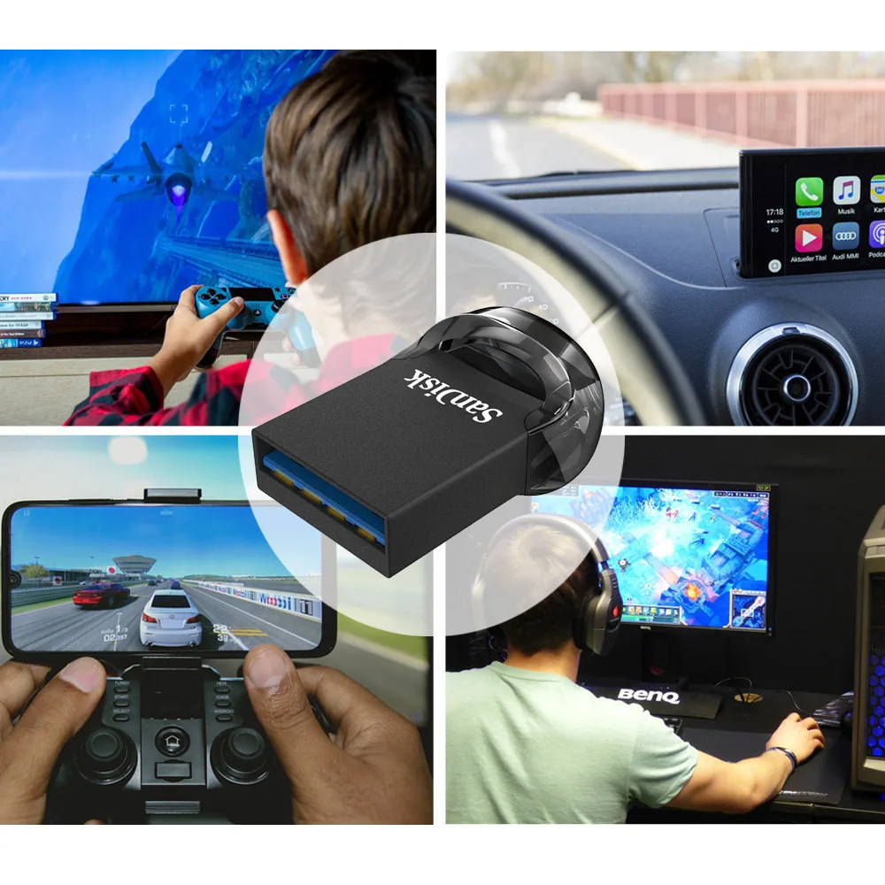 SanDisk Ultra Fit USB 3.2 Gen 1 Flash-Laufwerk 32 GB 64 GB 128 GB 256 GB 512 GB 1 TB USB3.2 Mini-Stick für Computer U Disk CZ430 Image