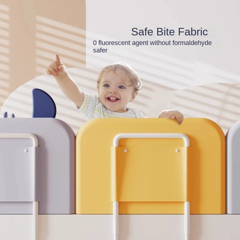 60 cm Babybettgitter, höhenverstellbar, Antikollisions-Leitplanke, Kinderbett, Zaun, Bett, allgemeines weiches Tor, Krippengitter (23,6 Zoll) Image