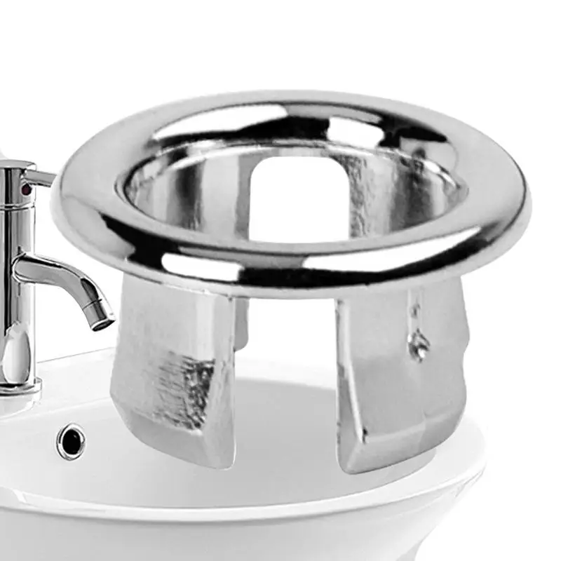 22-24mm Doppelschicht Robustes Waschbeckenloch Runde Überlaufabdeckung Waschbecken Überlaufring Waschbecken Becken Überlauf Trim Ring Für Badezimmer