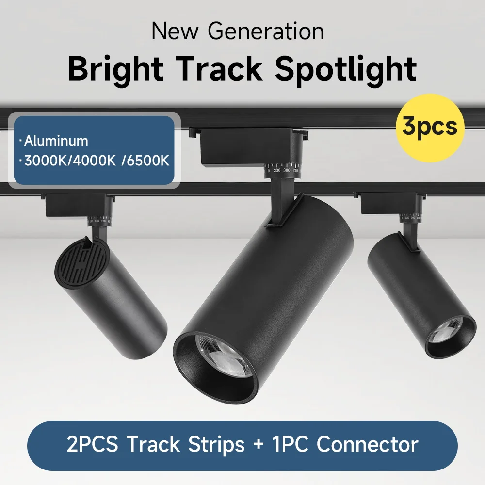 Helle Schienenleuchte, neue Generation, Schienenstrahler, 20/30/40/50 W, Deckenleuchte für Schlafzimmer, Wohnzimmer, Küche, Schienensystem, Beleuchtung