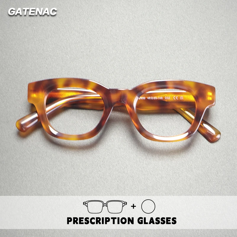 Gatenac Handgemachte Lesebrille Frauen Photochrome Anti Blau Licht Brillen Rahmen Männer Progressive Myopie Brillen Image