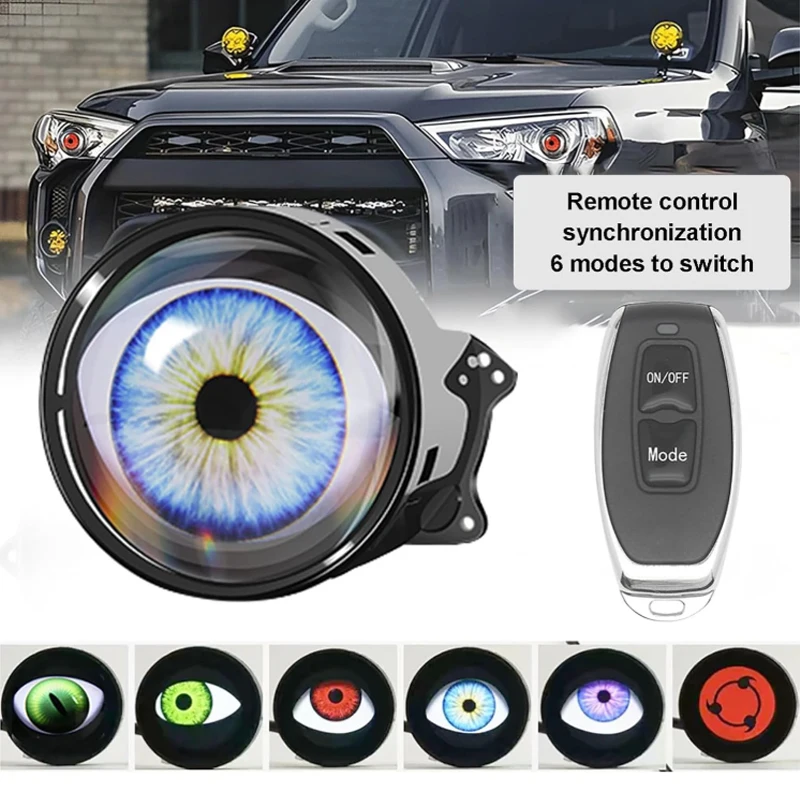 Coole Dekoration Dynamische LED Auto Scheinwerfer Teufel Auge LED Auto Licht Scheinwerfer Montage Modifizierte Eagle Eye Licht Autos Zubehör Image
