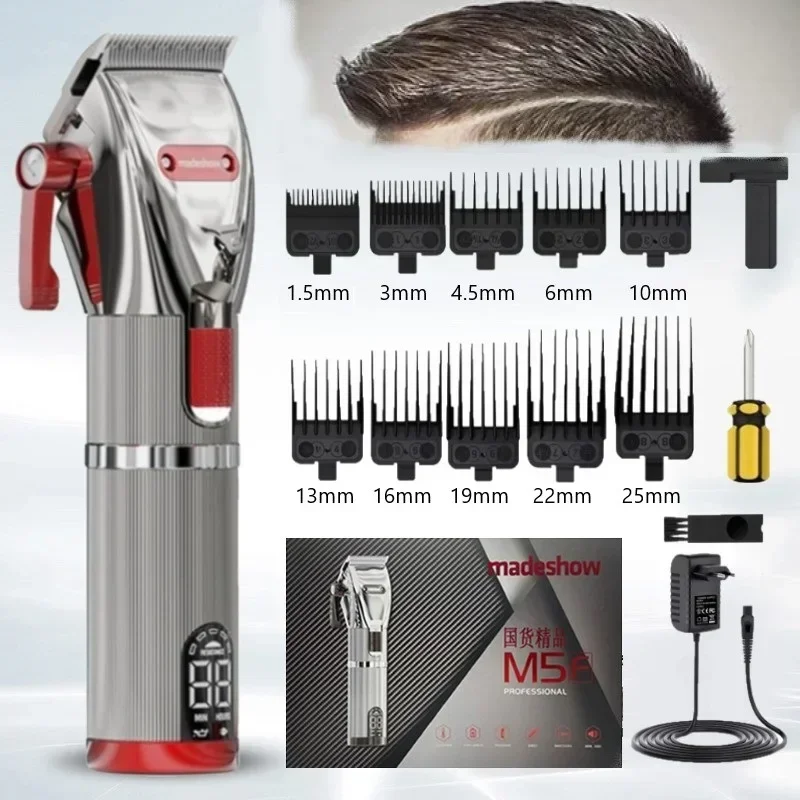Madeshow M5 M5F Haarschneidemaschine Haarschneider für Männer Professionelle Friseur-Haarschneidemaschine 7000 U/min 2 Gänge Finishing-Haarschnitt Image