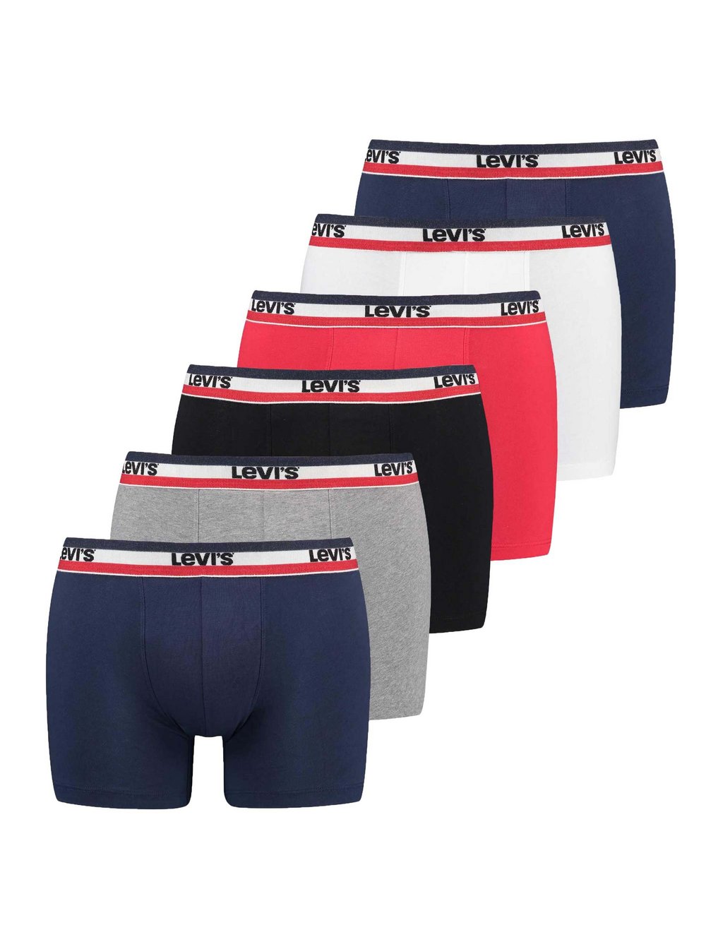 Levi's Boxershort 6er Pack Herren mehrfarbig, XXL Image