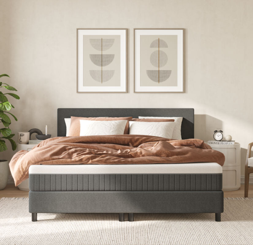 Emma Ensemble Confort Hôtelier 160x200 - Gris foncé - Lit et Matelas à ressorts Premium - Livraison et retour gratuits - Facile à monter