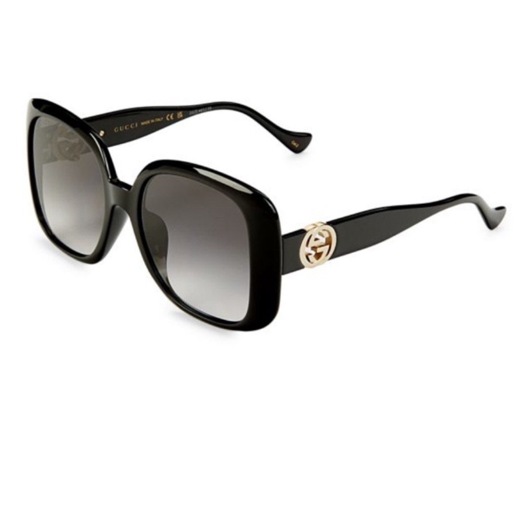 Gucci Accessories | Gucci Square Frame Sunglasses | Color: Black | Size: 57-19-145