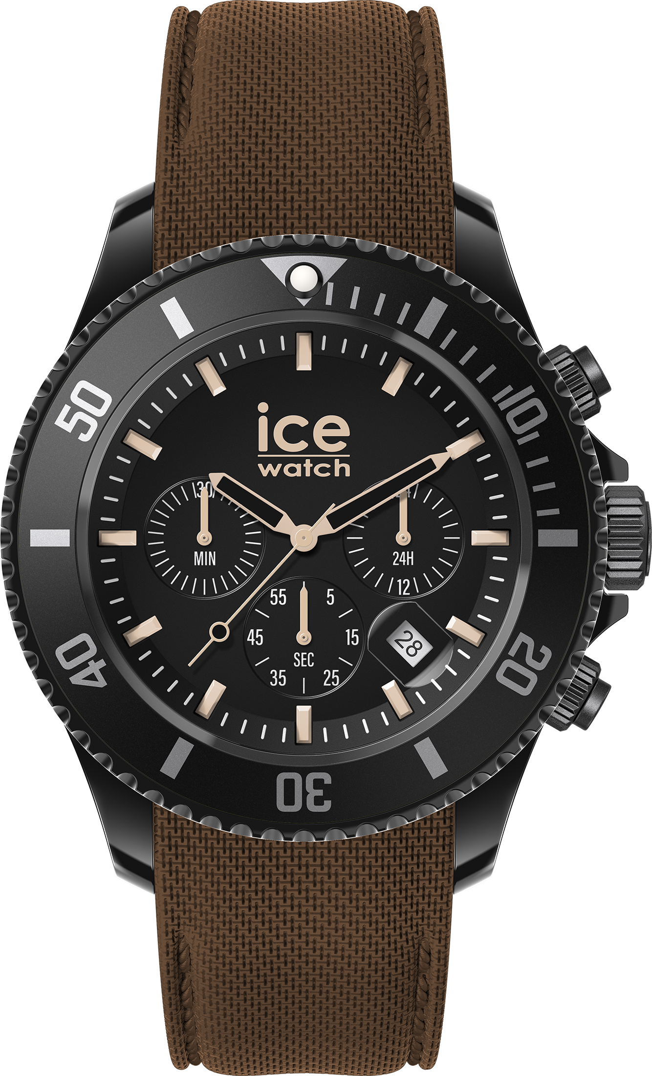 Ice-watch Ice Watch Ice Chrono - Khaki Orange Mens 020884 Silicone - One Size | Ice-watch Sale | Discount Designer Brands