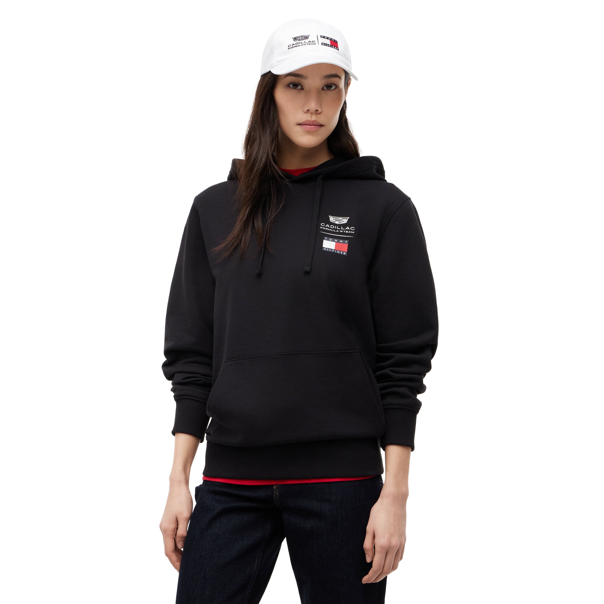 Sweat à capuche noir avec logo Cadillac Tommy Hilfiger - unisexe Taille: XS