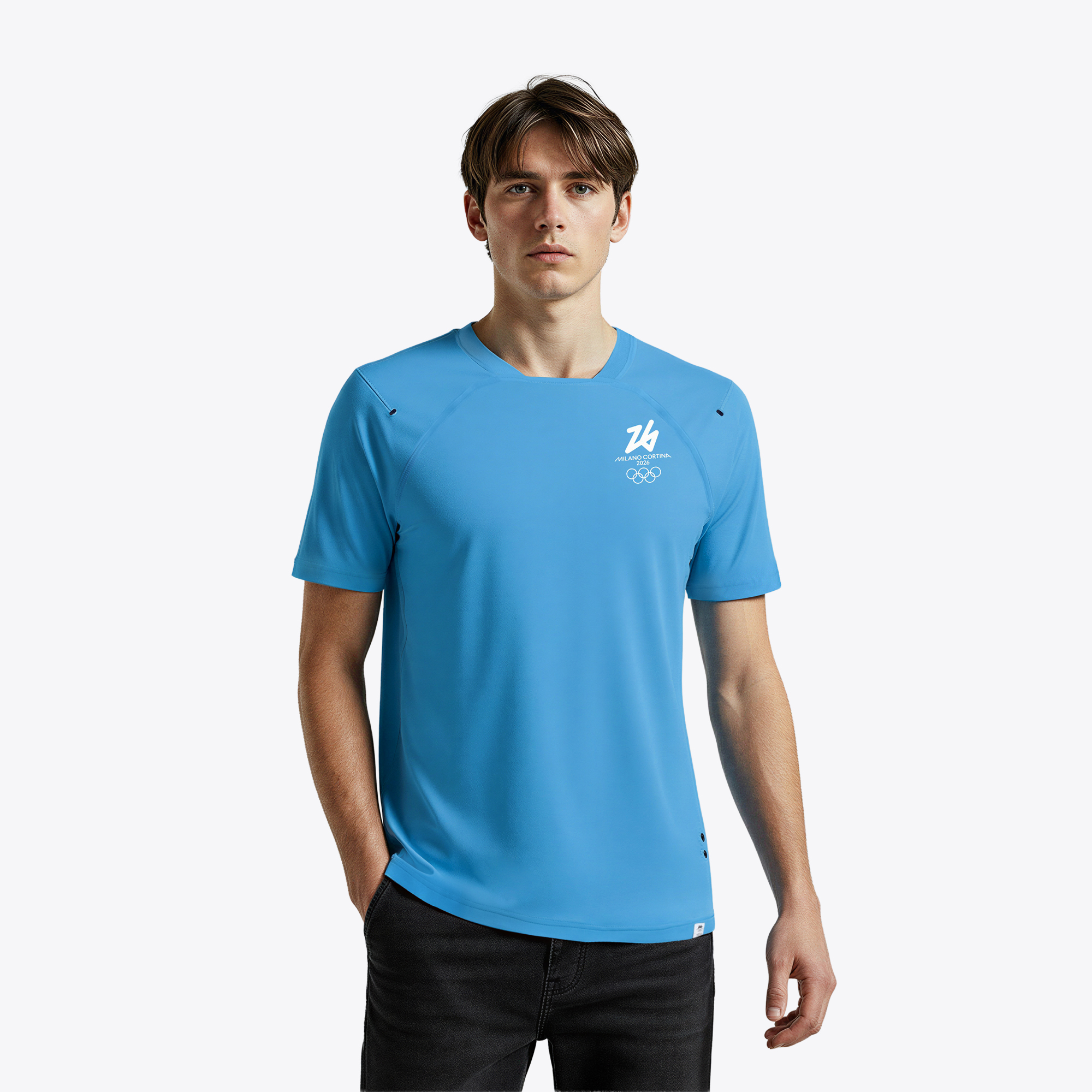 "Milano Cortina 2026 Olympia Tech T-Shirt – Blau" Image