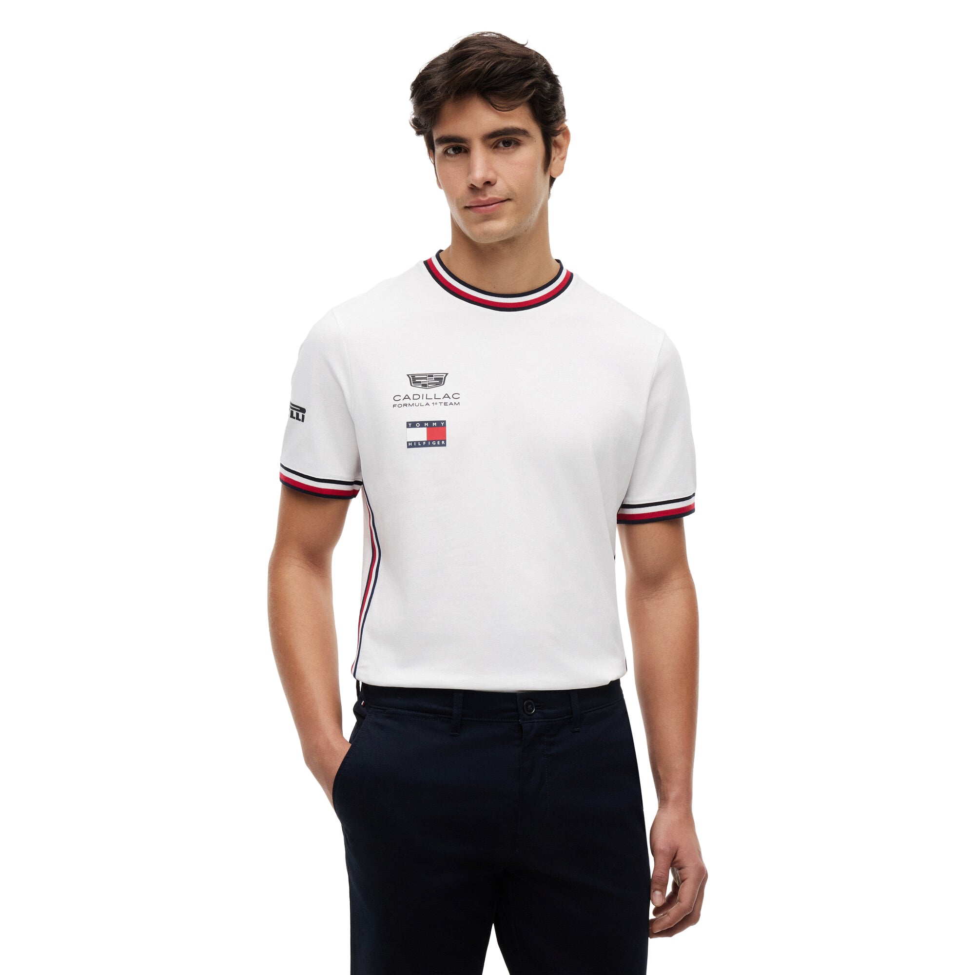 T-shirt réplique de l'équipe Cadillac Tommy Hilfiger - Blanc - unisexe Taille: 2XS